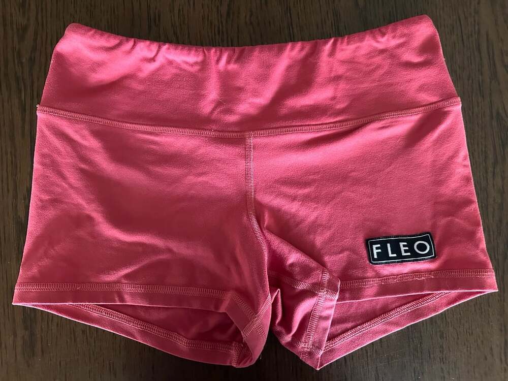 Fleo Athletic Shorts Size Medium Pink CrossFit Workout